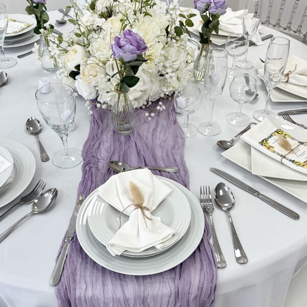 sublime table invité lila & blanc