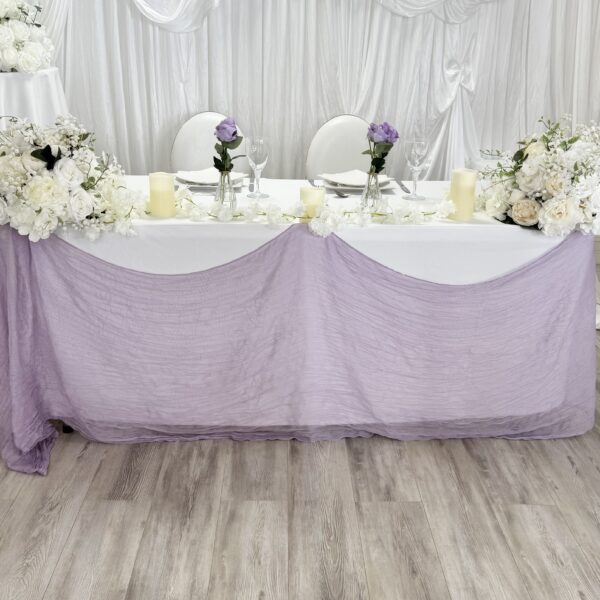 sublime table d'honneur lila et blanc