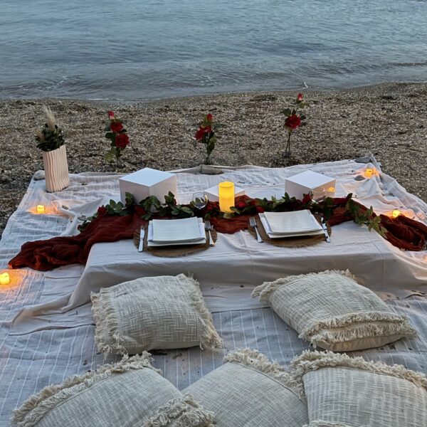 Luxury picnic romantique red